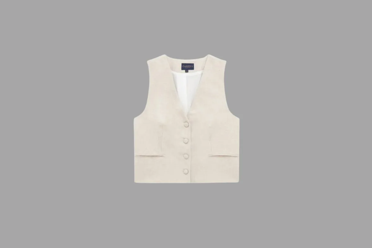 Gilet D'homme Beige Caroll