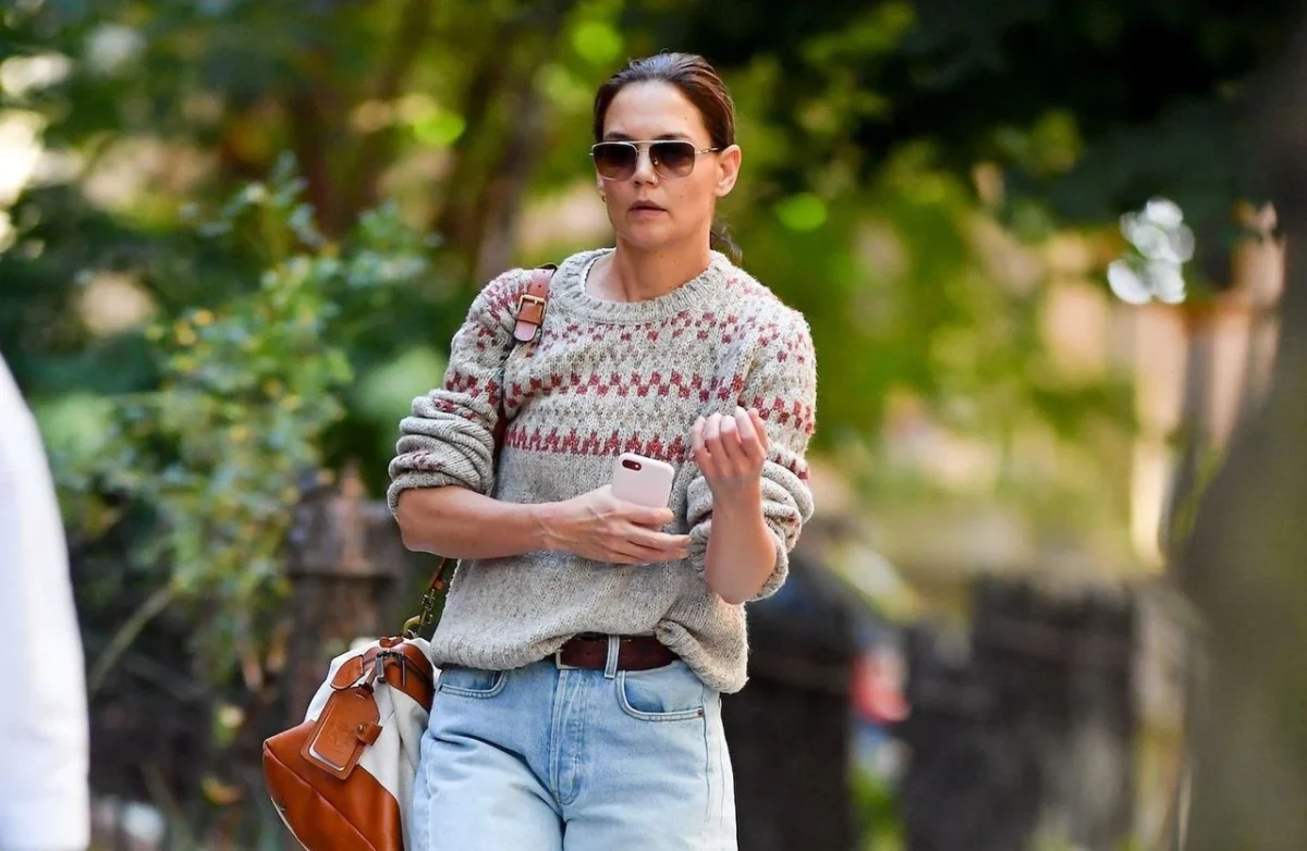 Katie Holmes Pull Vintage Pull Fair Isle